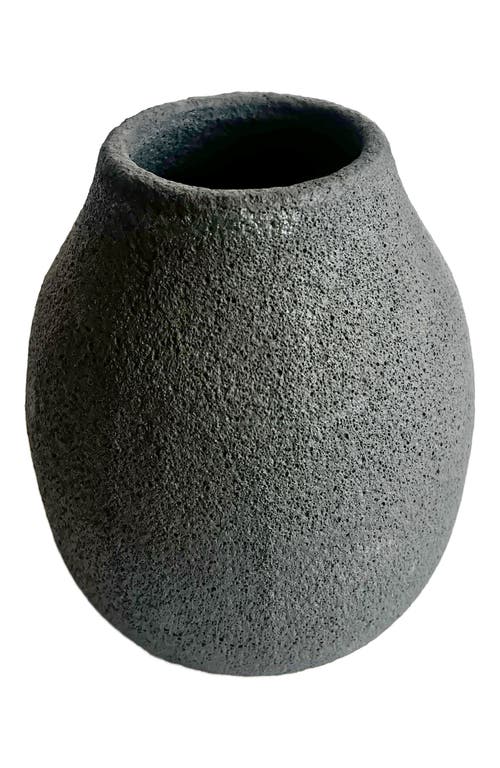 Gina DeSantis Ceramics Round Crater Vase in Black  product