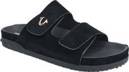 True Religion Sean Double Strap Metal Logo Sandal