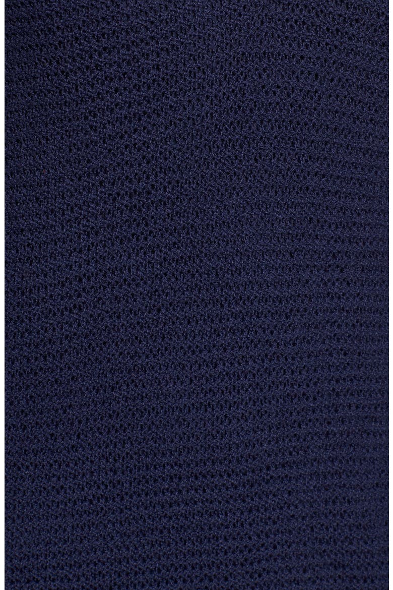 Textured Cotton V-Neck Sweater, Alternate, color, NAVY PEACOAT