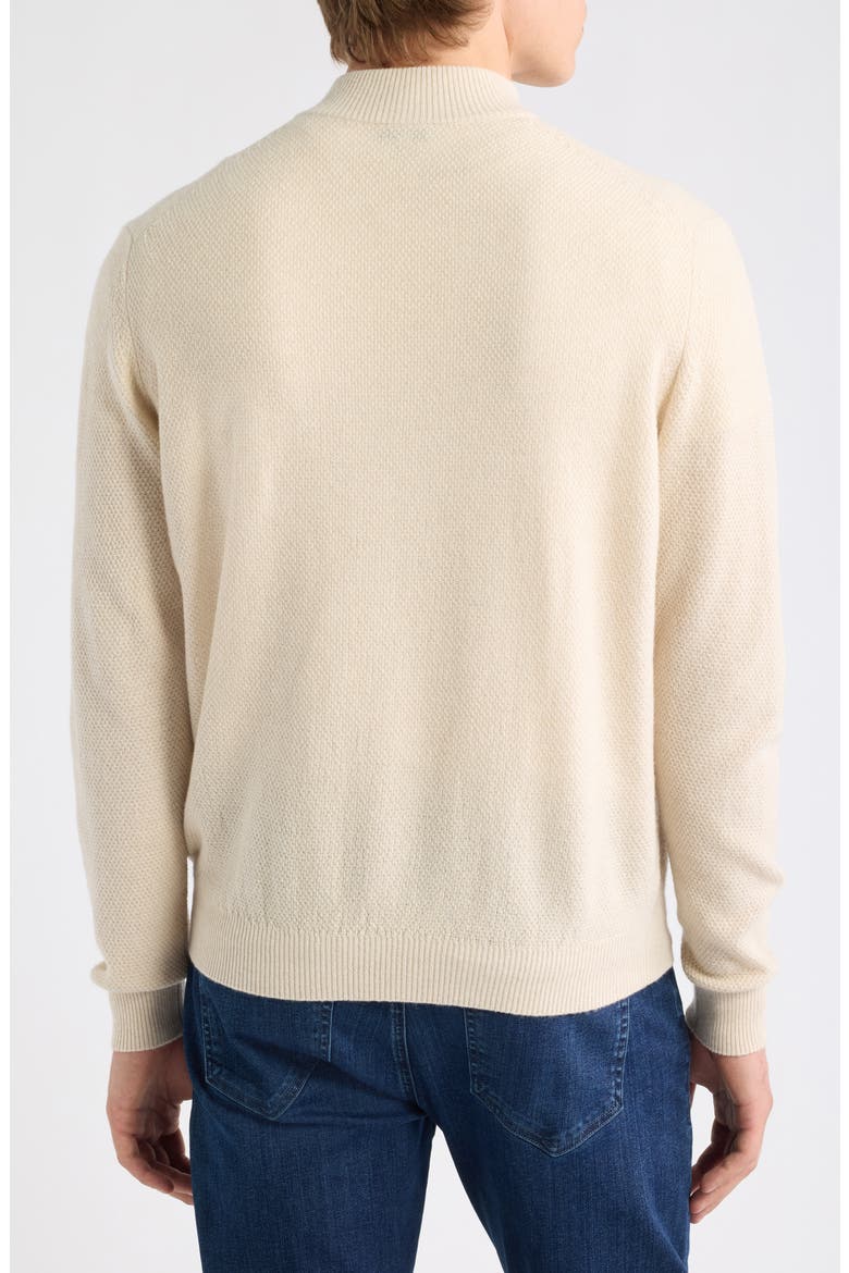 Crescent Texture Quarter Zip Sweater, Alternate, color, SANDSTONE
