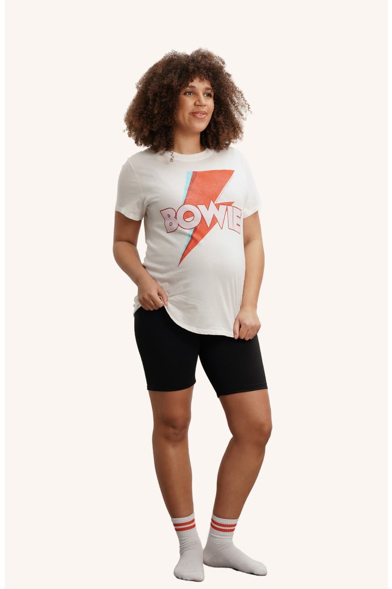 The Groove Maternity Graphic T-Shirt, Alternate, color, BOWIE/ WHITE