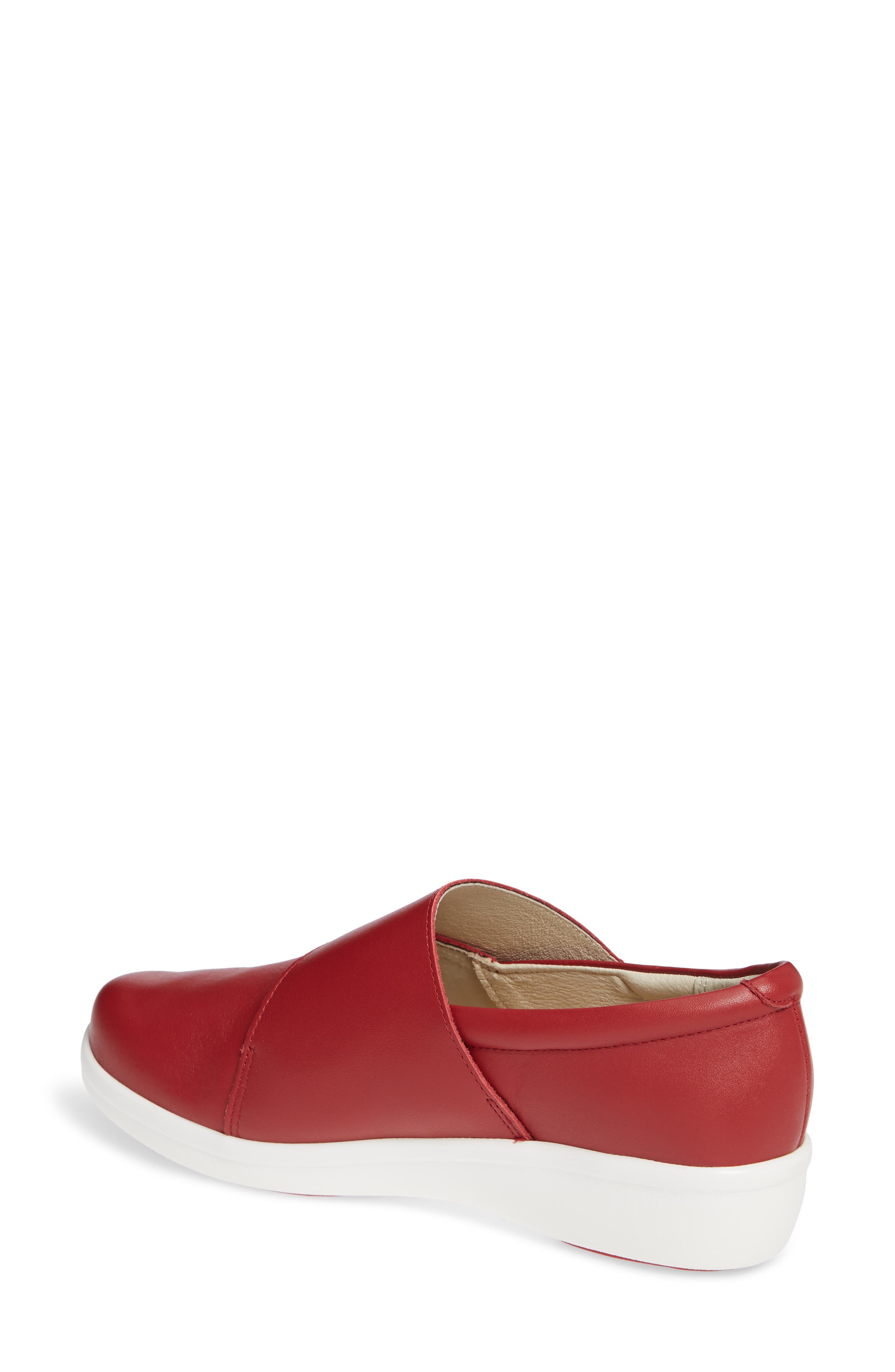 Qin Slip-On Sneaker, Alternate, color, RED BUTTER LEATHER
