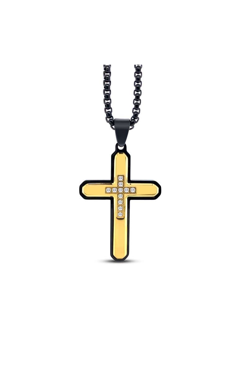 Anna Zuckerman Davant Gold Cross Necklace, Main, color, Yellow Gold