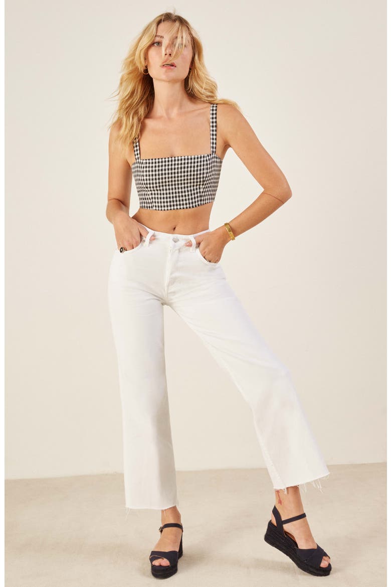 Fawcett High Waist Crop Jeans, Alternate, color, WHITE