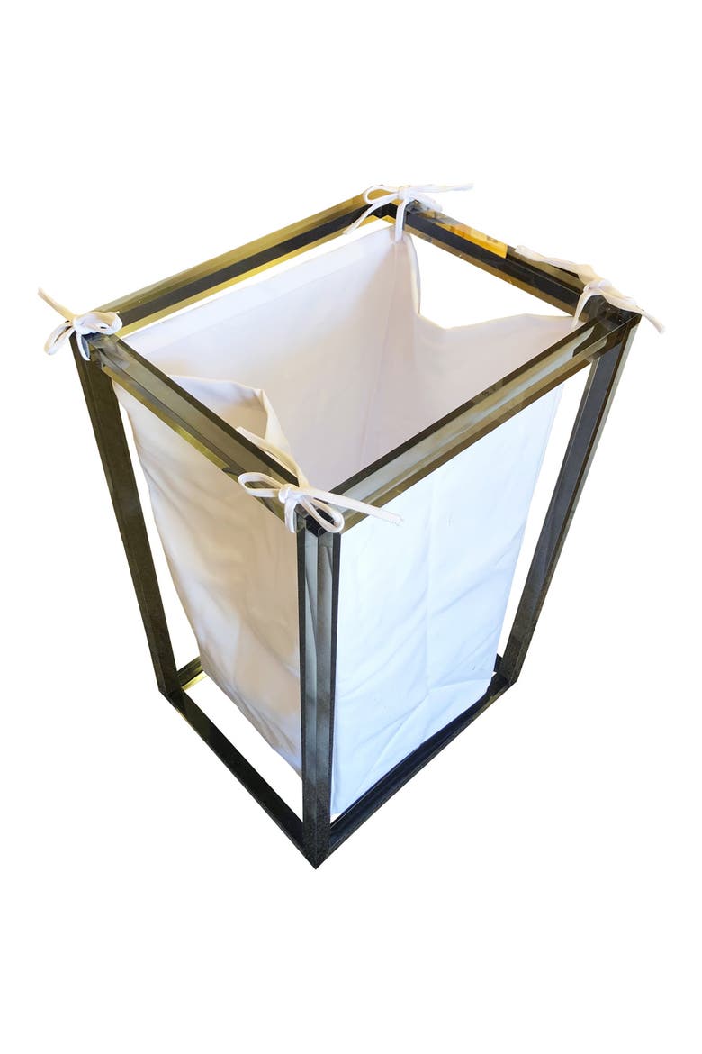 Lucite Hamper, Main, color, GREY