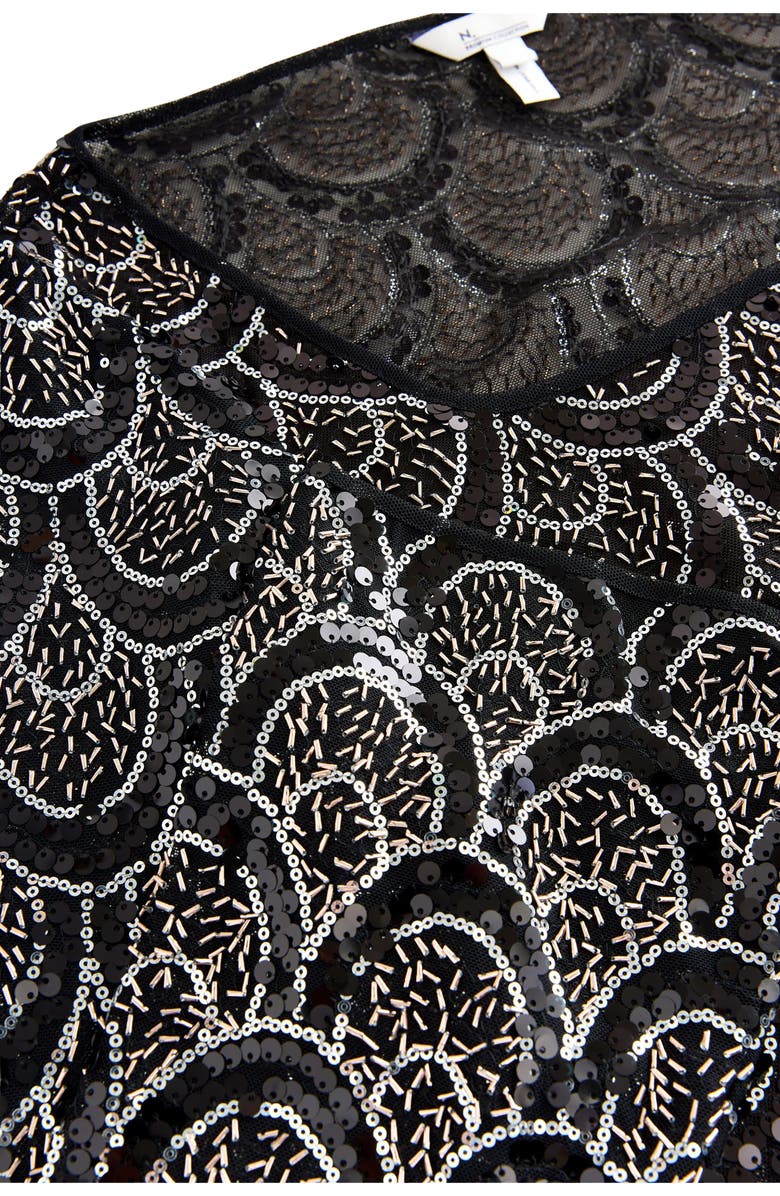 NEXT Sequin Geometric Top, Alternate, color, Black