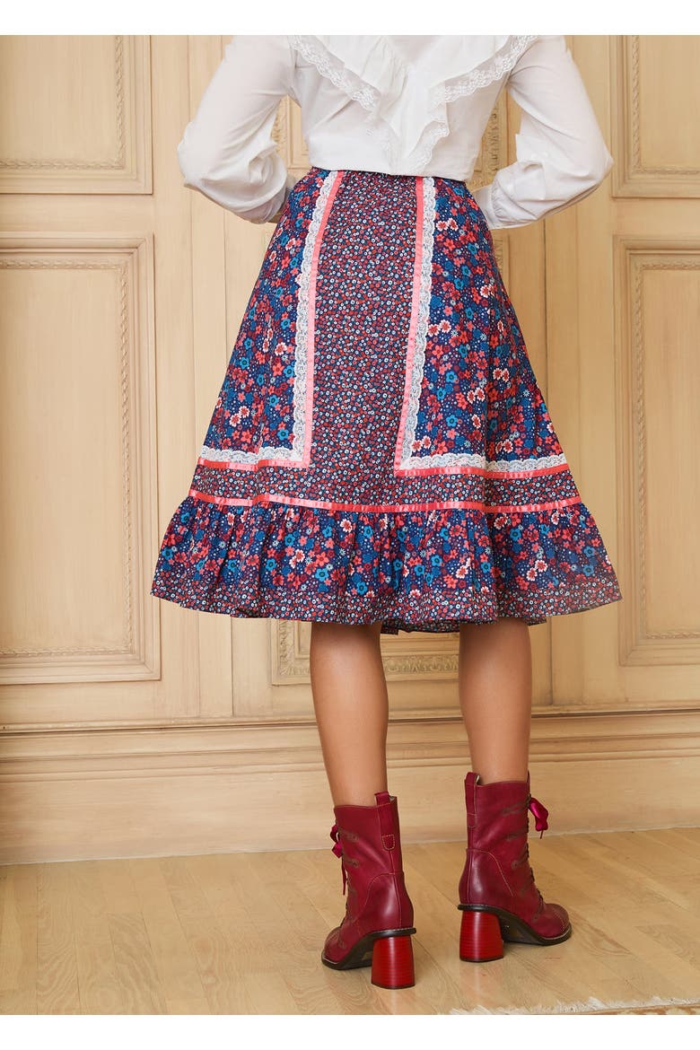 Isabella Romantic Prairie Midi Skirt, ModCloth x Gunne Sax, Alternate, color, Circe's Crown
