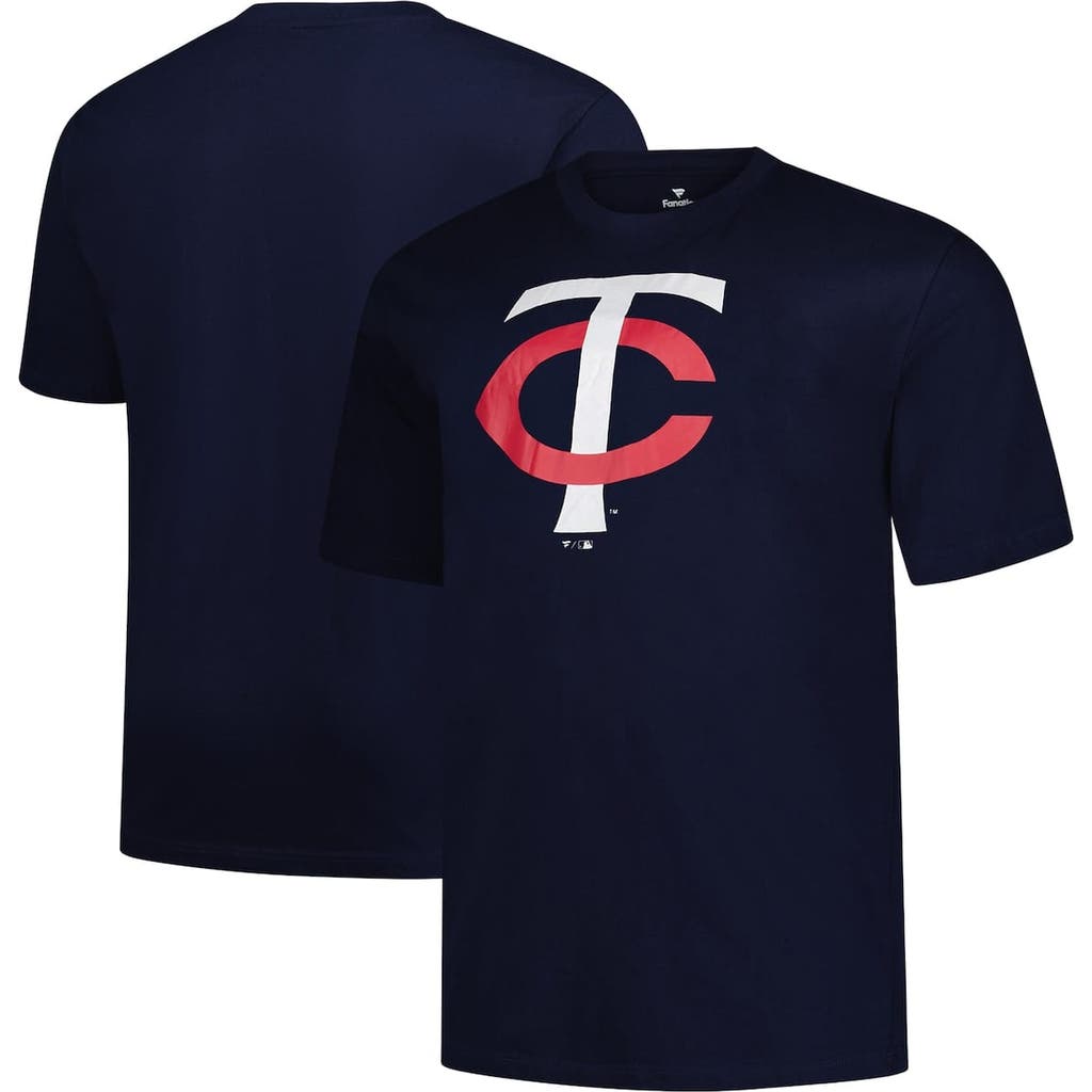 Profile Navy Minnesota Twins Big & Tall Primary Logo T-shirt In Blue