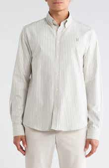 Konrad Stripe Cotton Oxford Button-Down Shirt