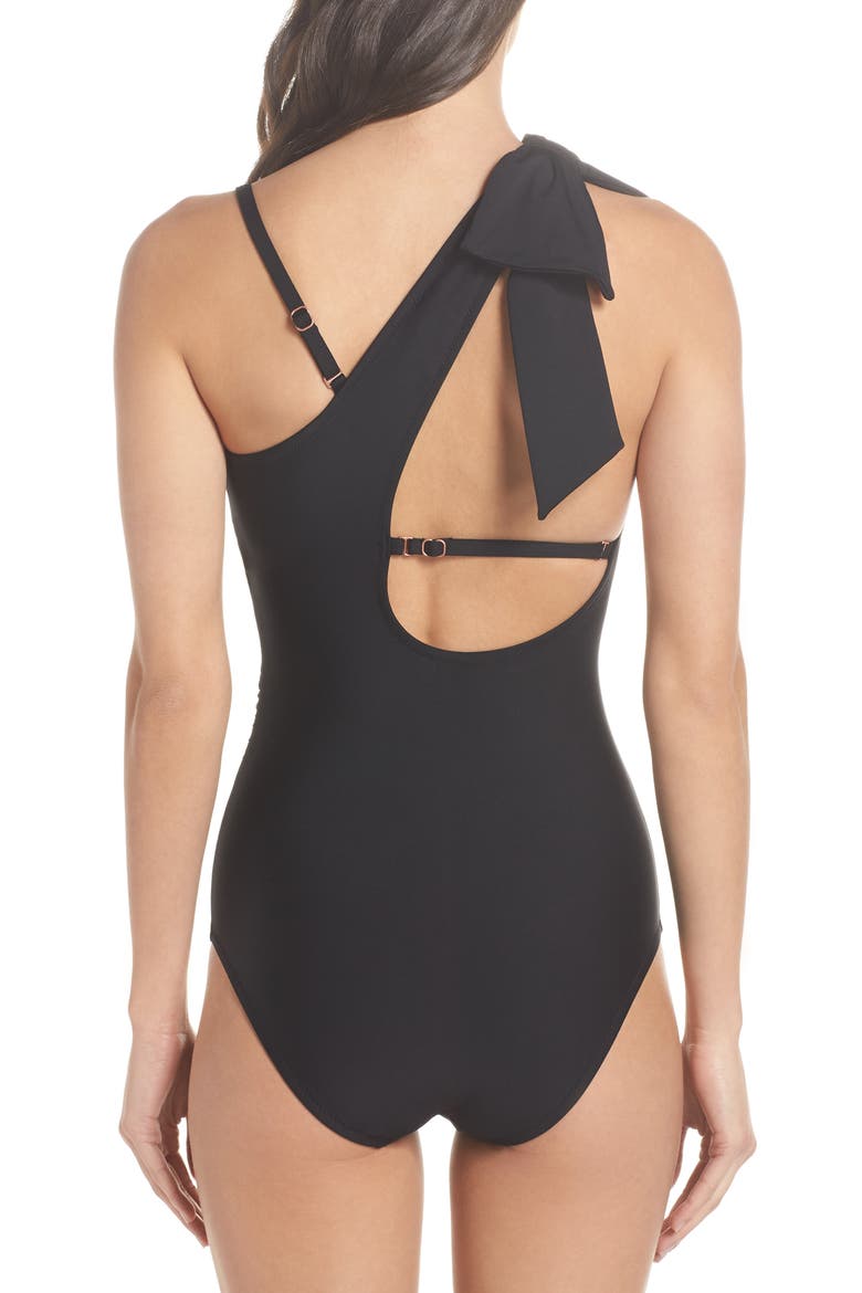 Showstopper One-Piece Swimsuit, Alternate, color, BLACK