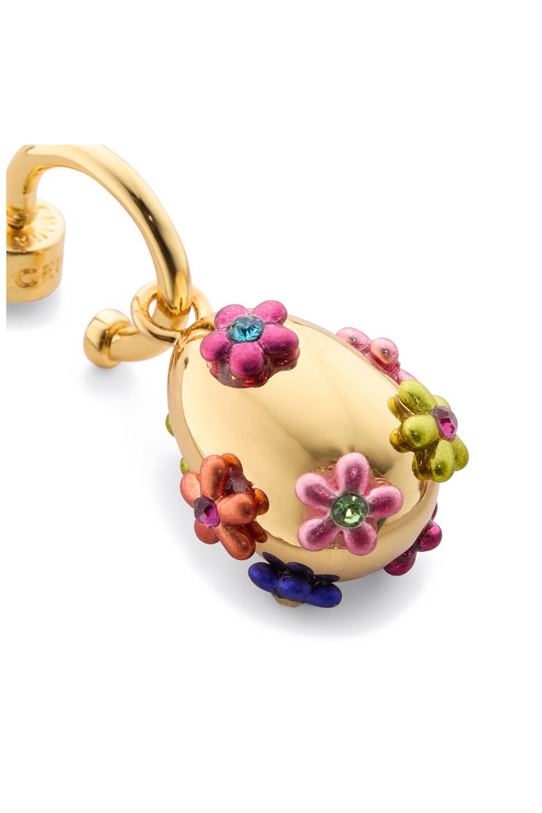 Floral Egg Drop Earrings, Alternate, color, MULTI