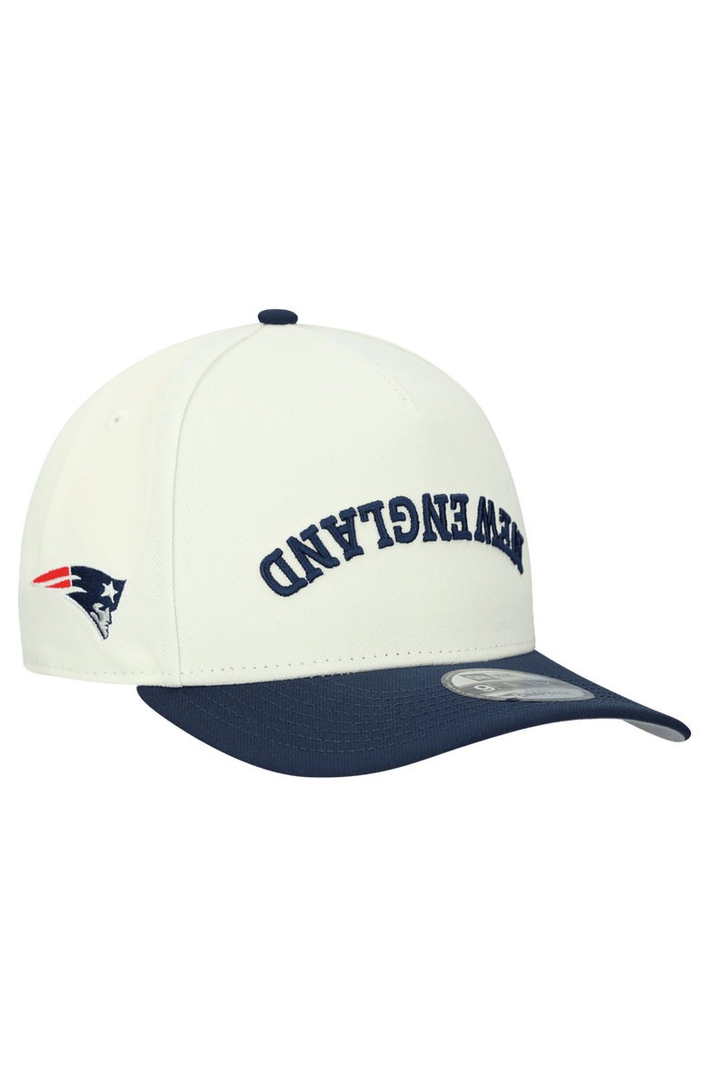 New Era Men's New Era Cream New England Patriots Upside Down 9FIFTY A-Frame Snapback Hat, Main, color, Cream