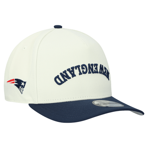 Men's New Era  Cream New England Patriots Upside Down 9FIFTY A-Frame Snapback Hat