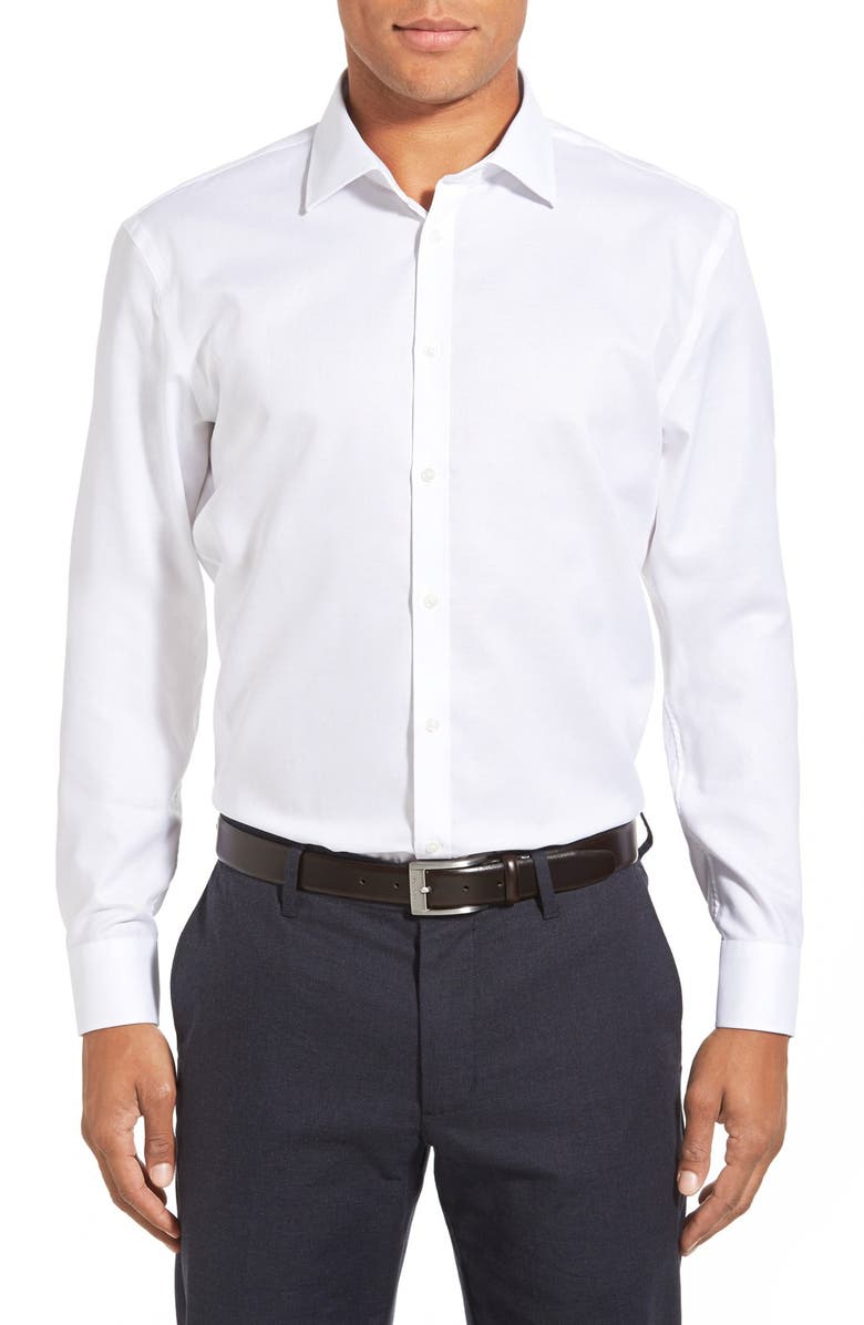 NORDSTROM MEN'S SHOP Nordstrom Extra Trim Fit Non-Iron Solid Dress Shirt, Alternate, color, 