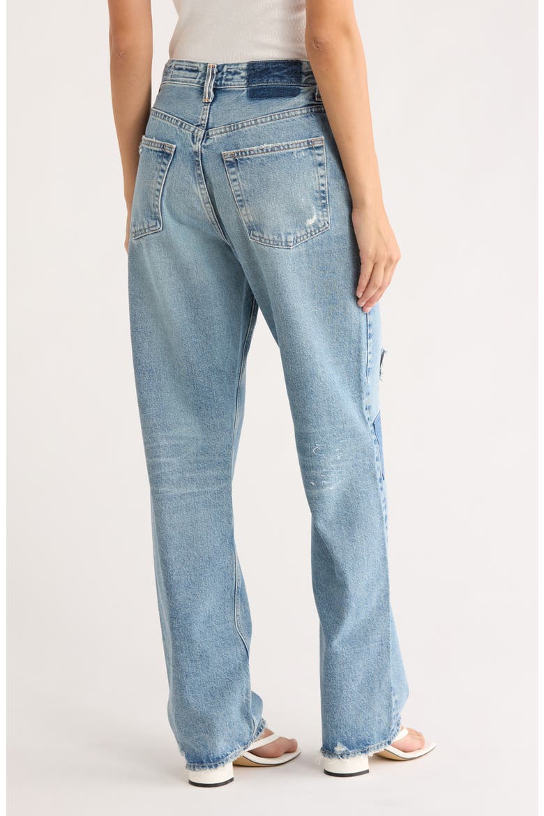 Clove Patched High Waist Relaxed Straight Leg Jeans, Alternate, color, 18 YEARS PHENOMENAL PATCHED