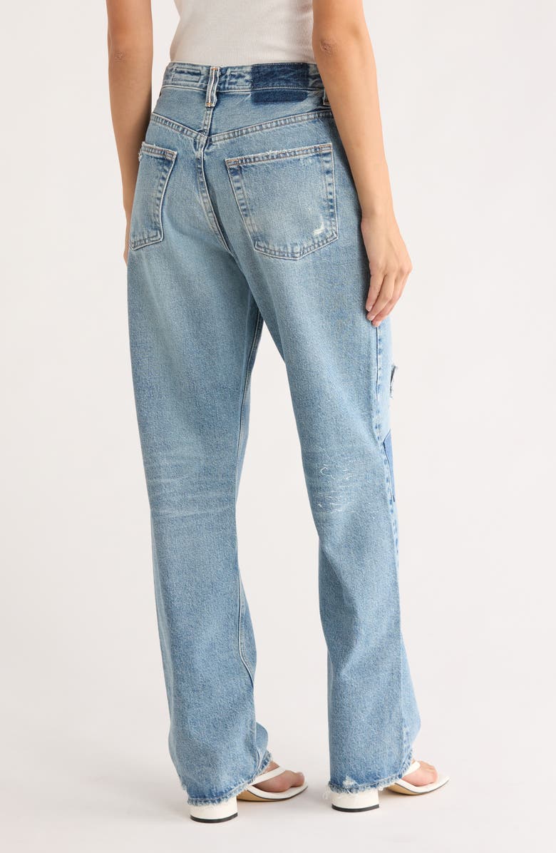 AG Clove Patched High Waist Relaxed Straight Leg Jeans, Alternate, color, 18 Years Phenomenal Patched