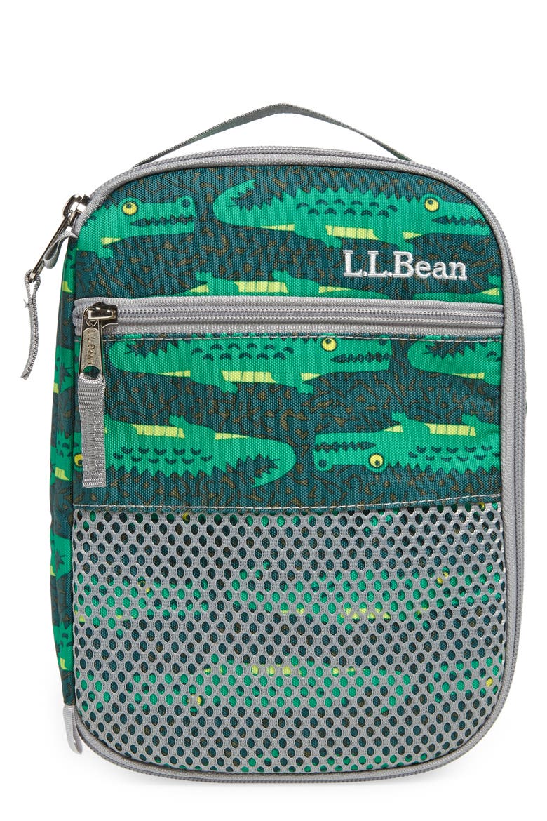 Kids' Print Lunch Box, Main, color, DARKEST GREEN GATOR
