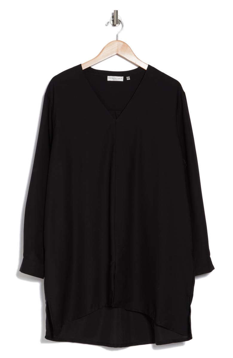 PATRIZIA LUCA Oversize High-Low Tunic, Alternate, color, Black