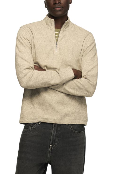 Quarter Zip Textured Pullover