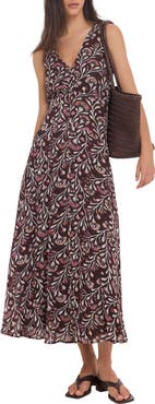 MINT VELVET Floral Print V-Neck Maxi Dress