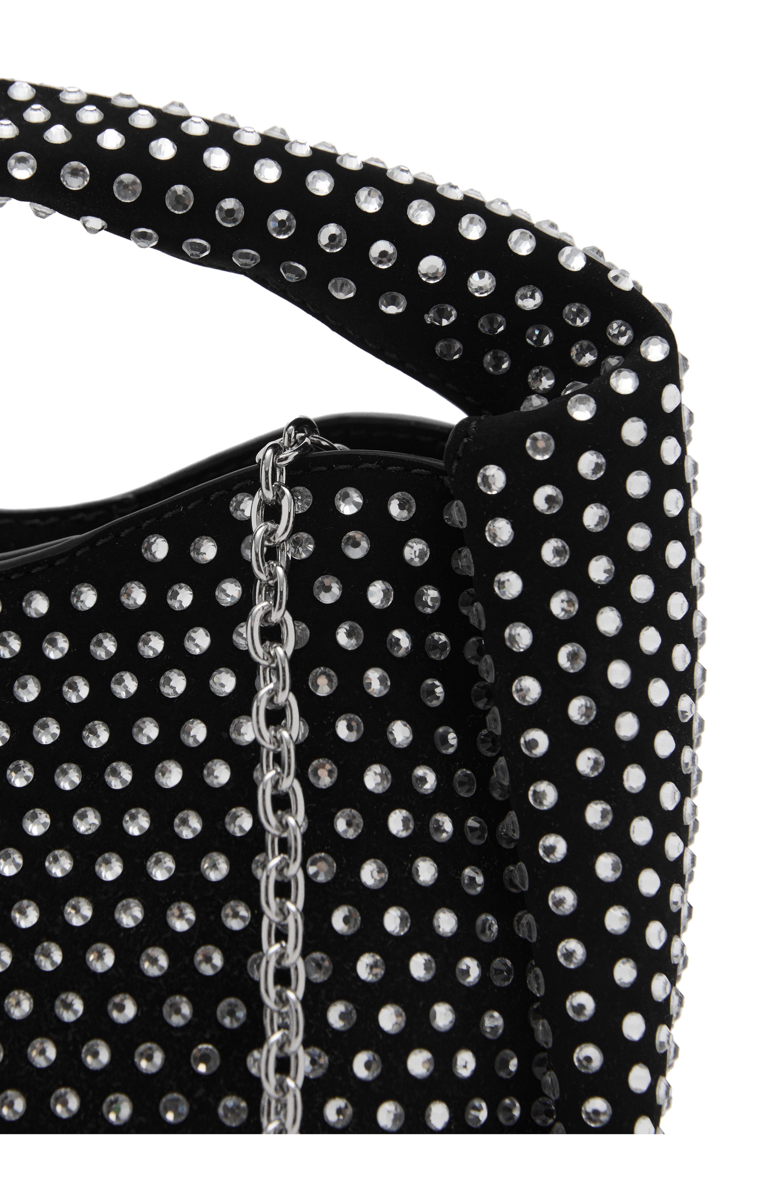 MANGO Mini Rhinestone Top Handle Bag, Alternate, color, 