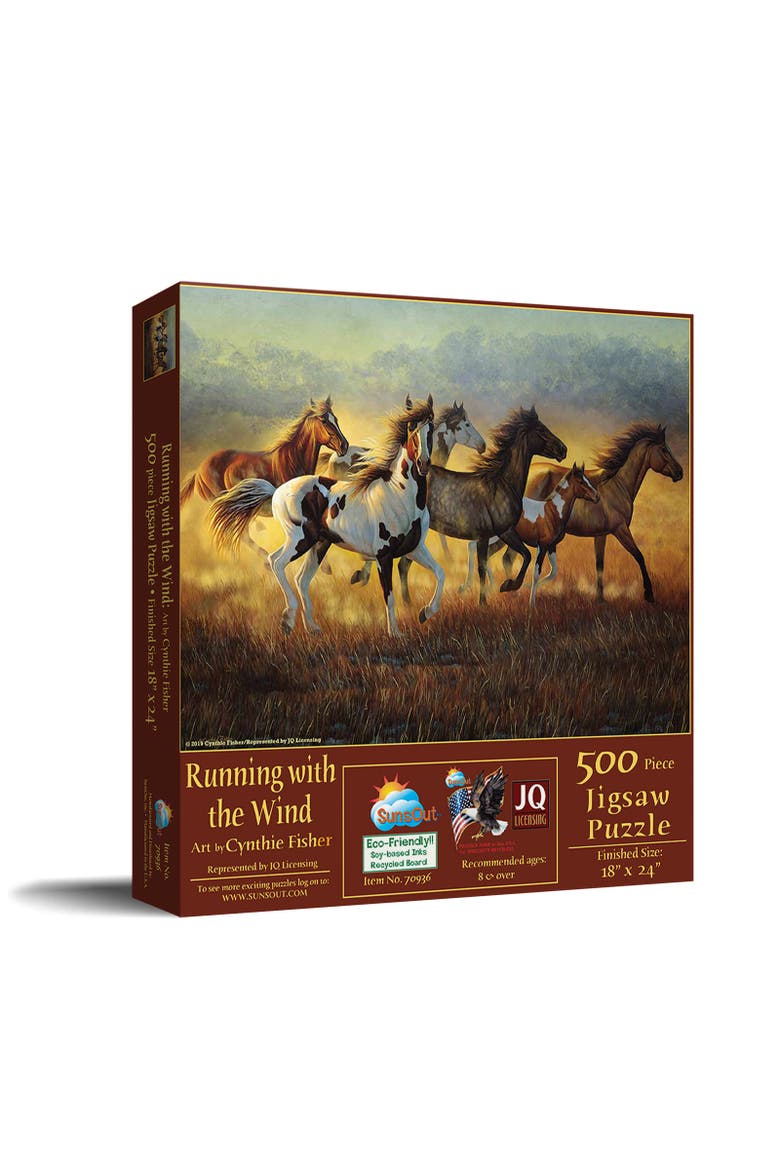Running with the Wind 500 piece Jigsaw Puzzle for Adults, Main, color, Multicolor
