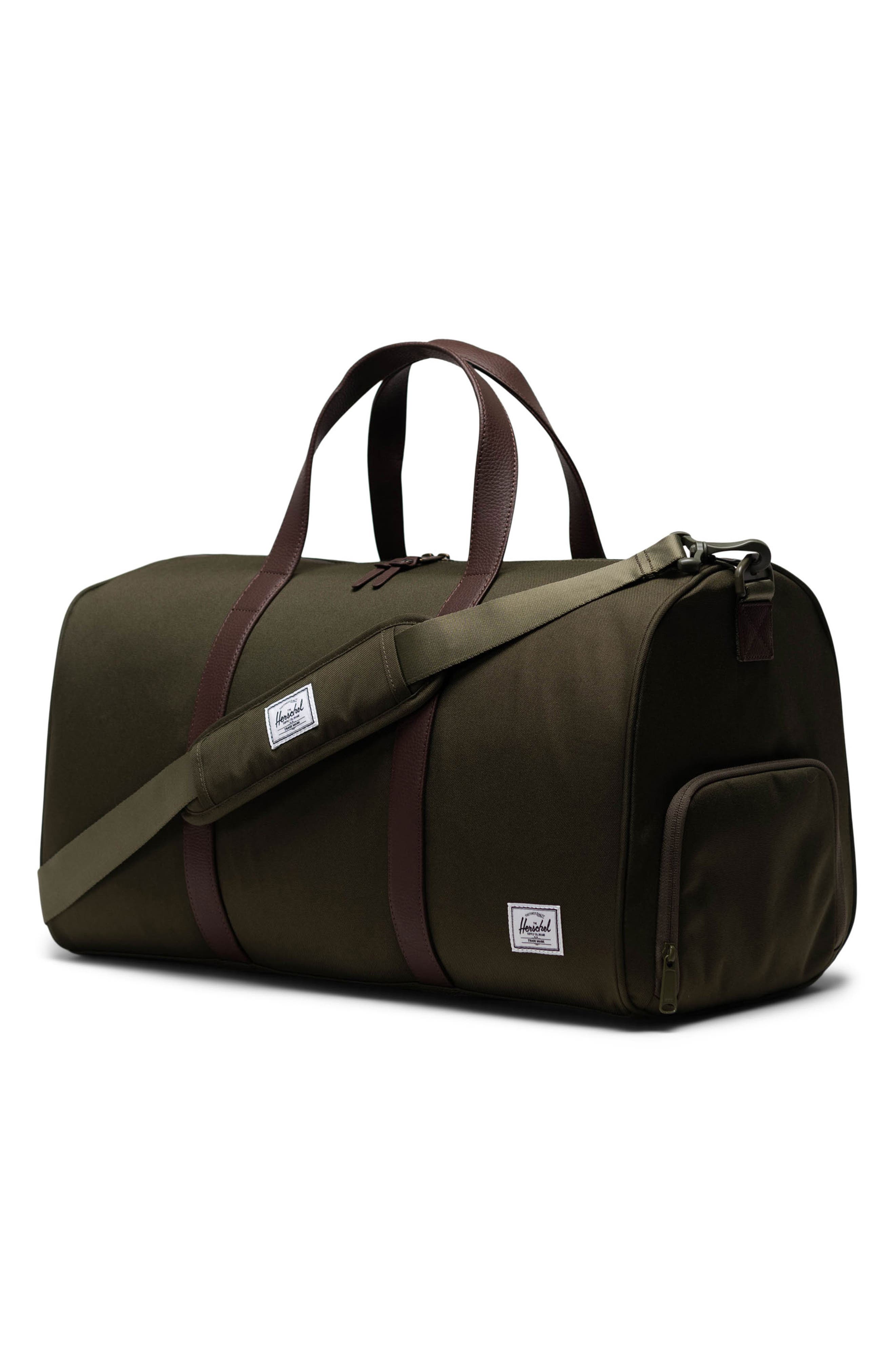 Novel Recycled Nylon Duffle Bag, Alternate, color, IVY GREEN