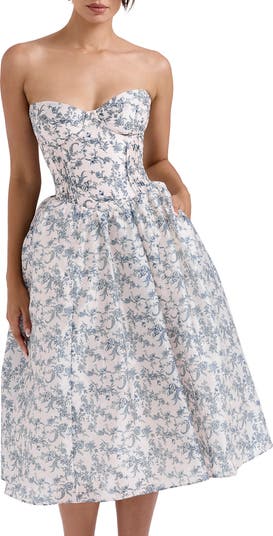 Bennett Corset Strapless Fit & Flare Cocktail Dress