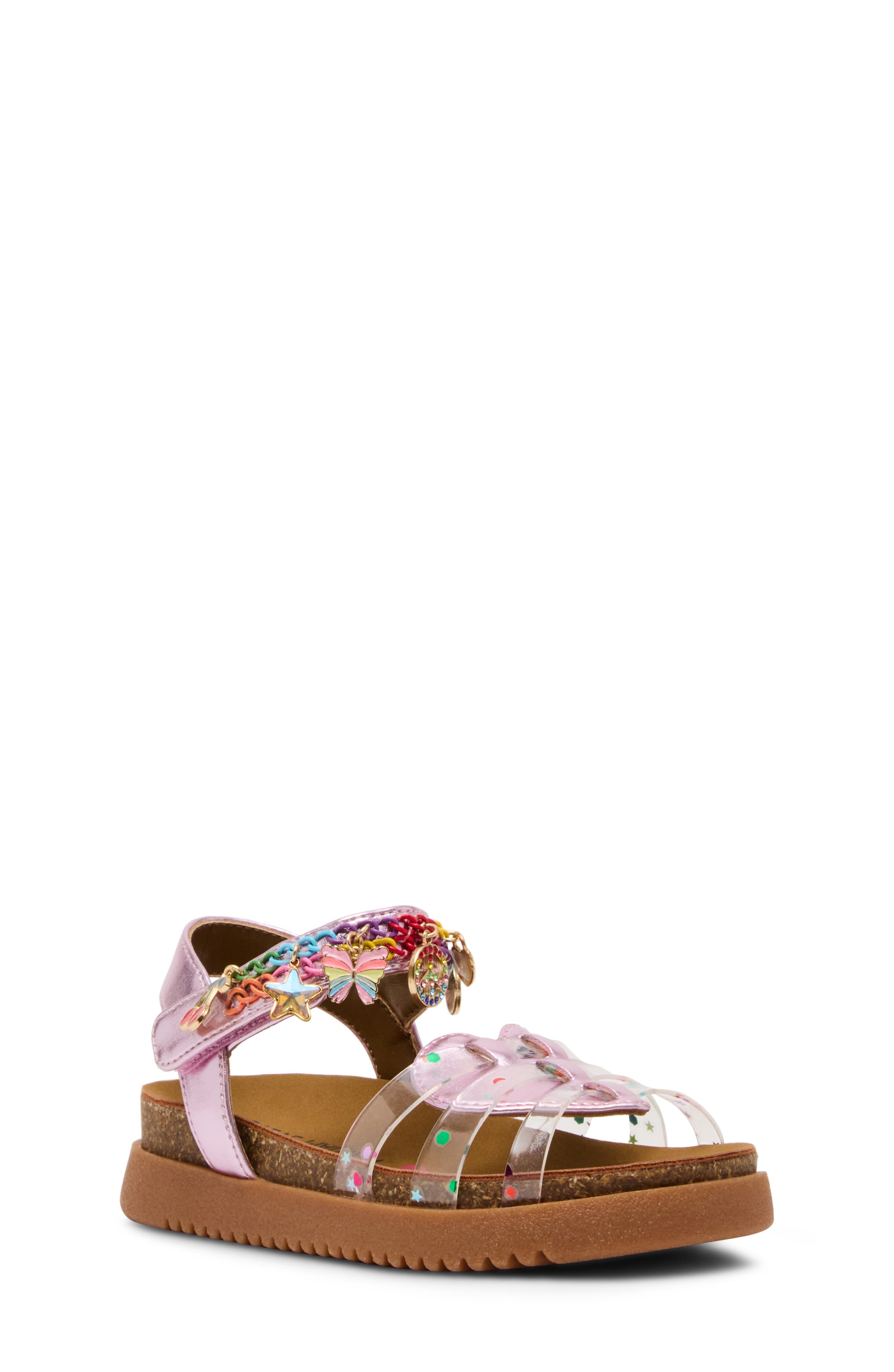 Steve Madden Kids' Comet Sandal, Main, color, Pink/ Clear Multi