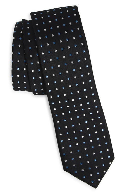 Nordstrom Kids' Berkeley Dot Silk Blend Tie In Black