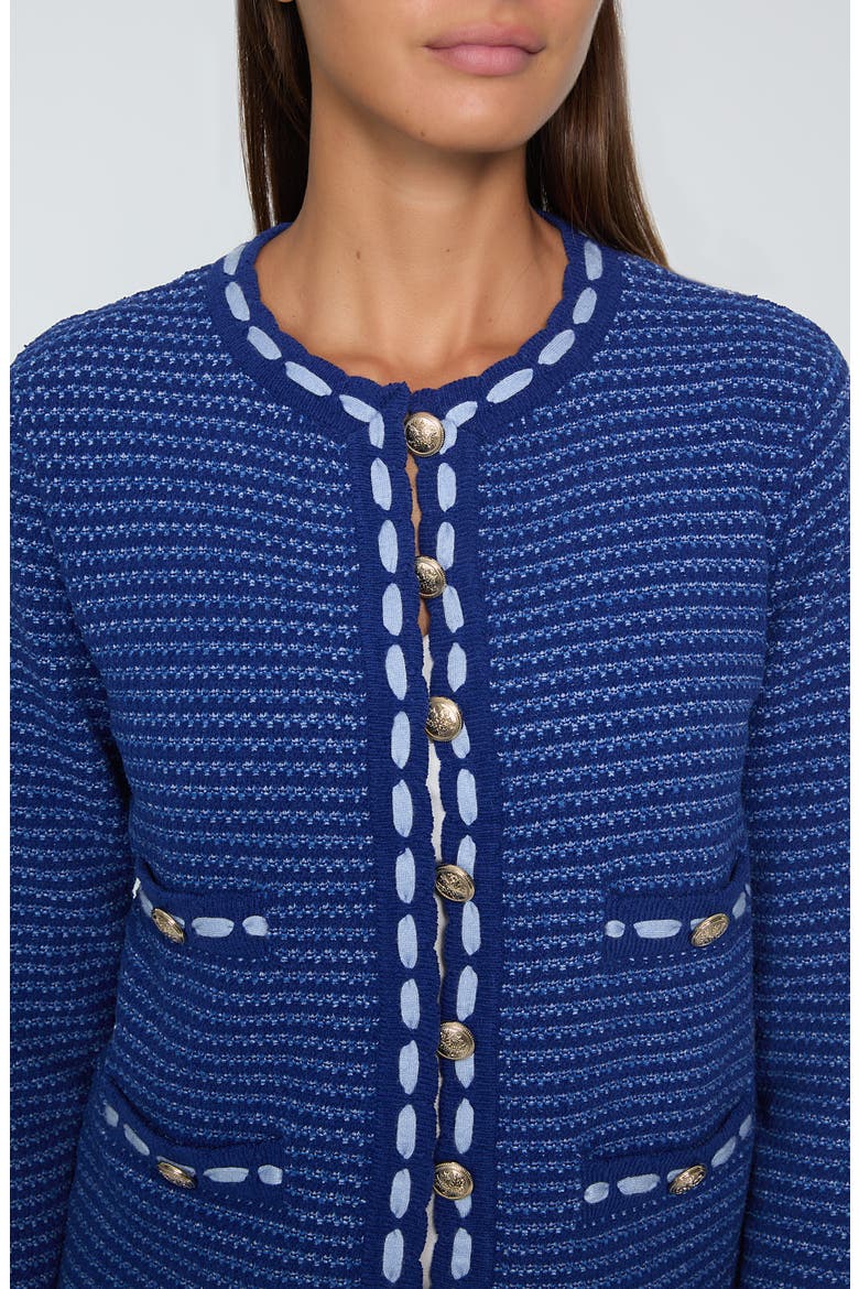 The Jana Cardigan, Alternate, color, DAPHNE BLUE