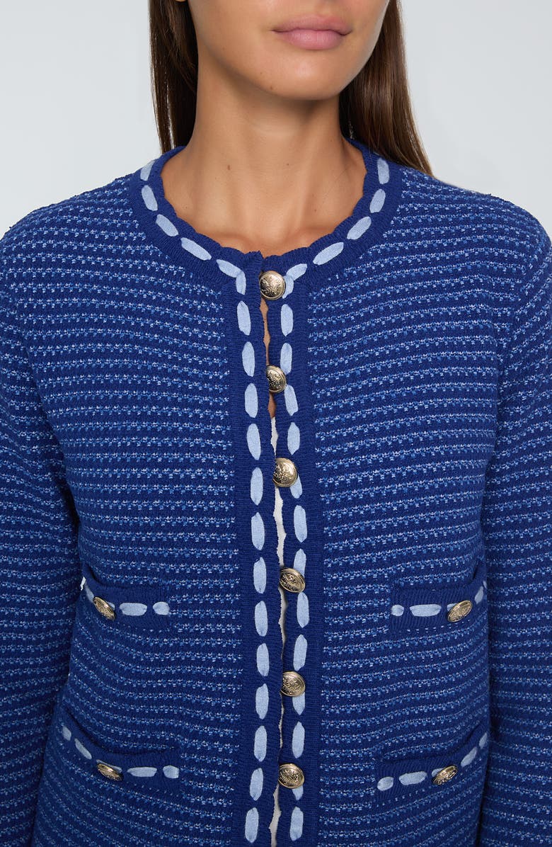 Elie Tahari The Jana Cardigan, Alternate, color, Daphne Blue