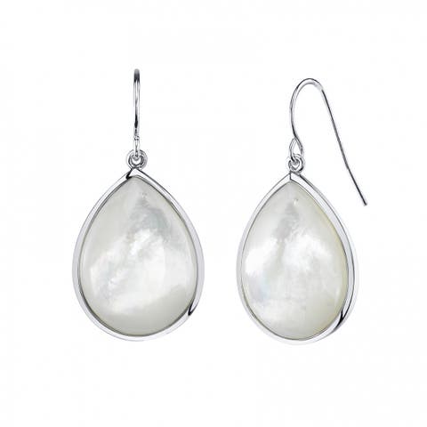 White Mother of Pearl Mave Earrings