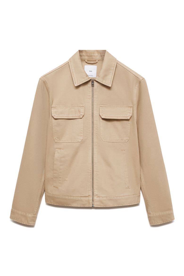 Denim Jacket with Pockets, Alternate, color, BEIGE