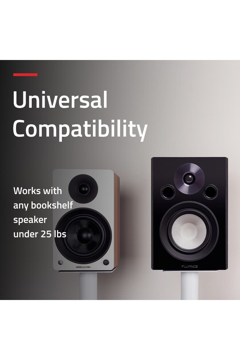 Speaker Stands for Surround Sound & Bookshelf Speakers Square Base/Pair, Alternate, color, Matte White