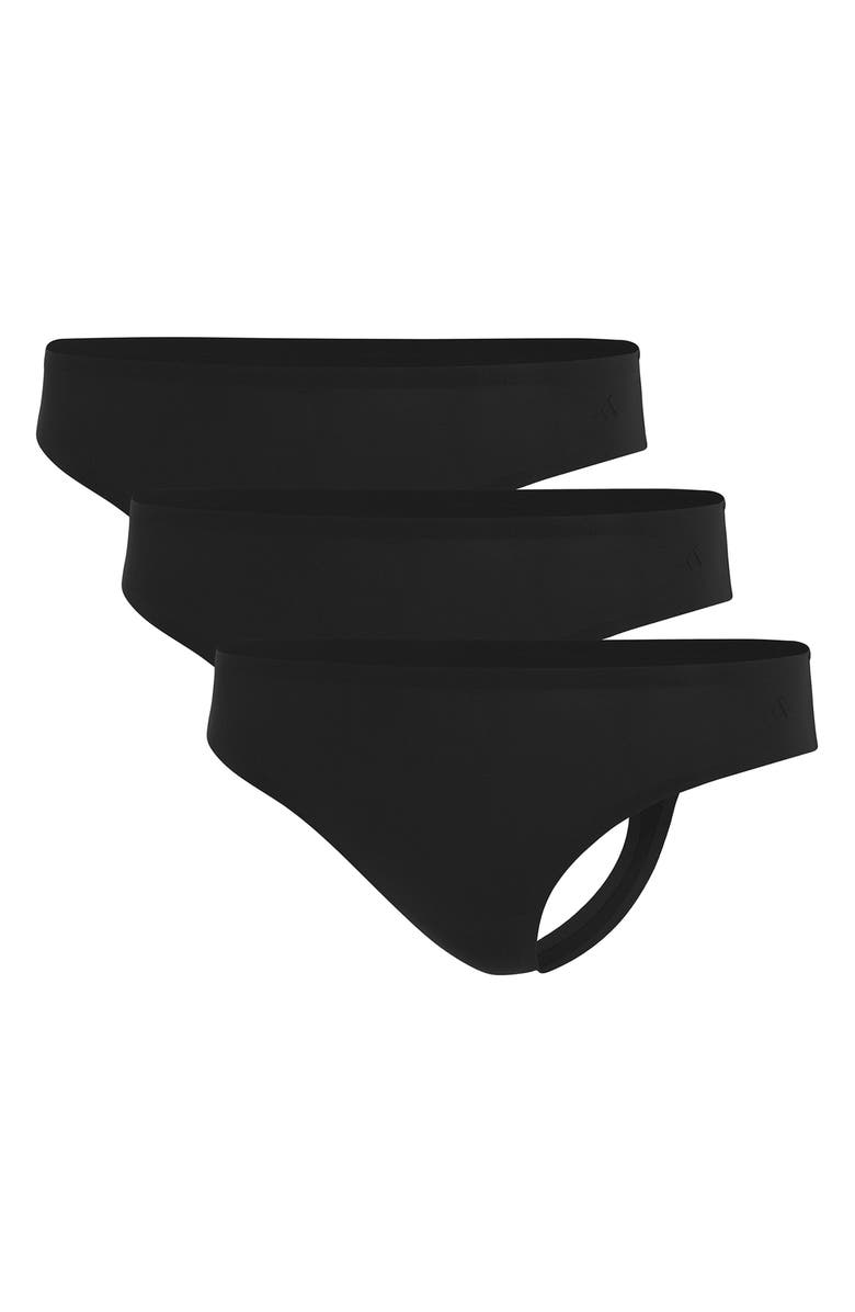 adidas Originals Set of 3 Thongs, Alternate, color, Black