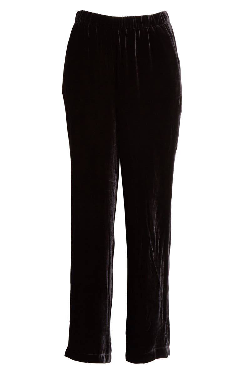 Eileen Fisher Pull-On Straight Leg Velvet Pants, Alternate, color,