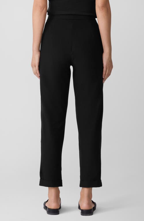 Eileen Fisher Slim Cuff Ankle Pants In Black