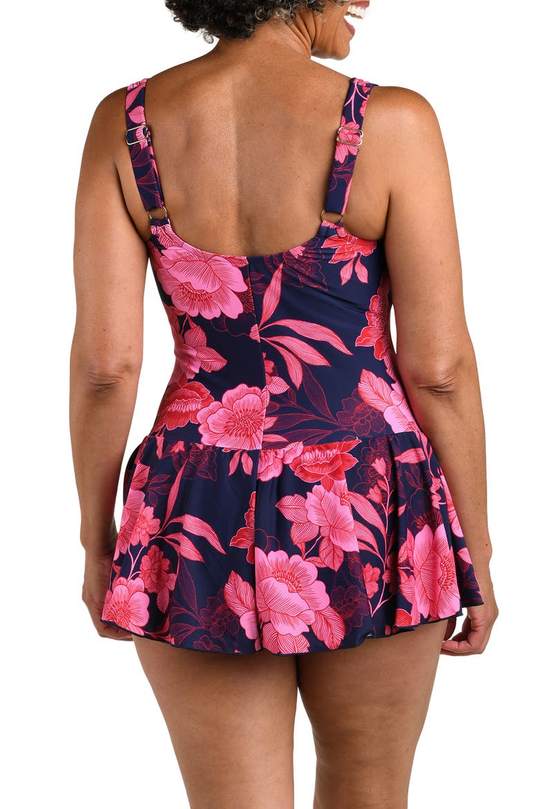 Romantic Princess Seam Swimdress, Alternate, color, INDIGO