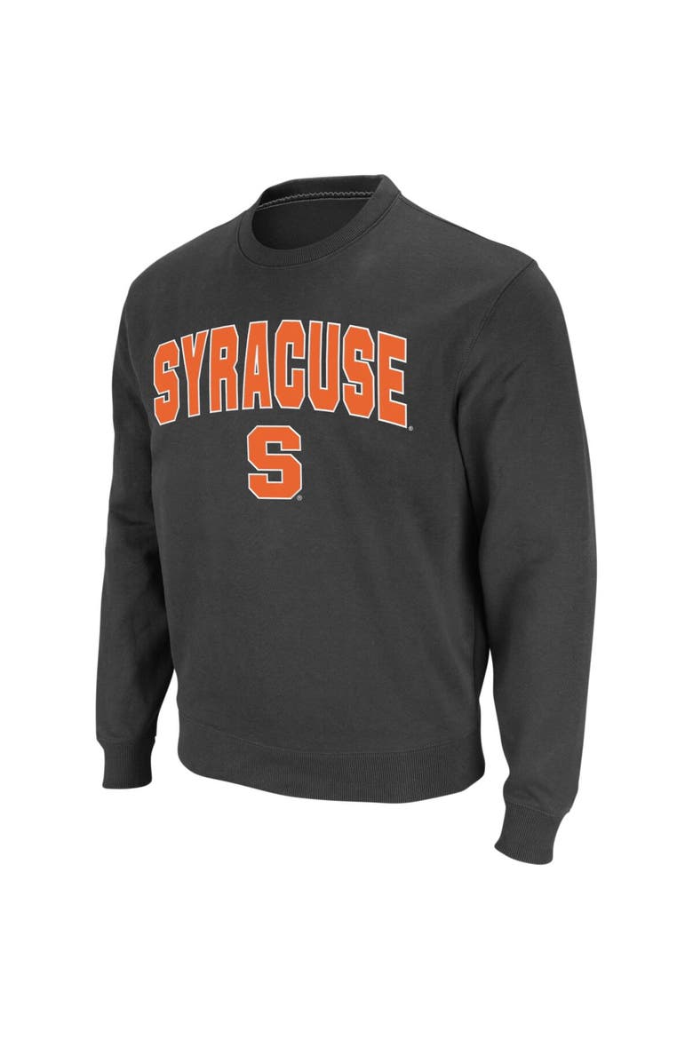Men's Colosseum Charcoal Syracuse Orange Arch & Logo Crew Neck Sweatshirt, Main, color, Charcoal