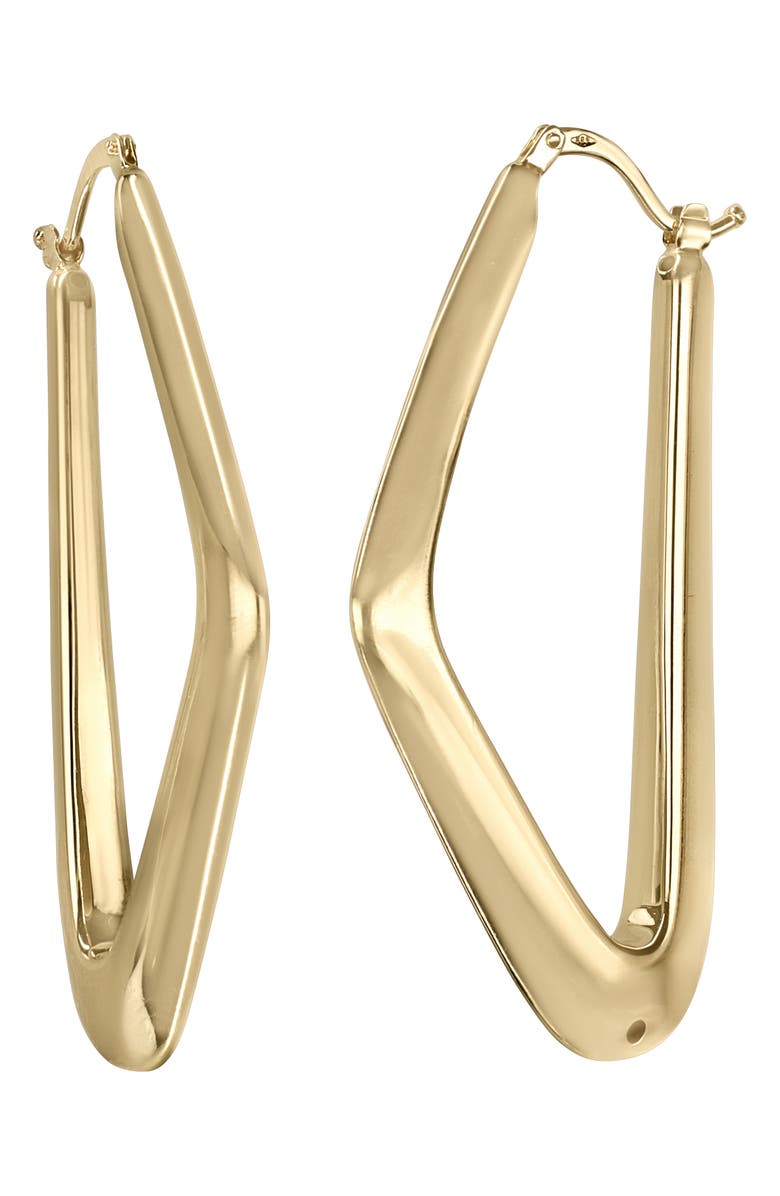 Bony Levy 14K Gold Angular Hoop Earrings, Main, color, 14K Yellow Gold