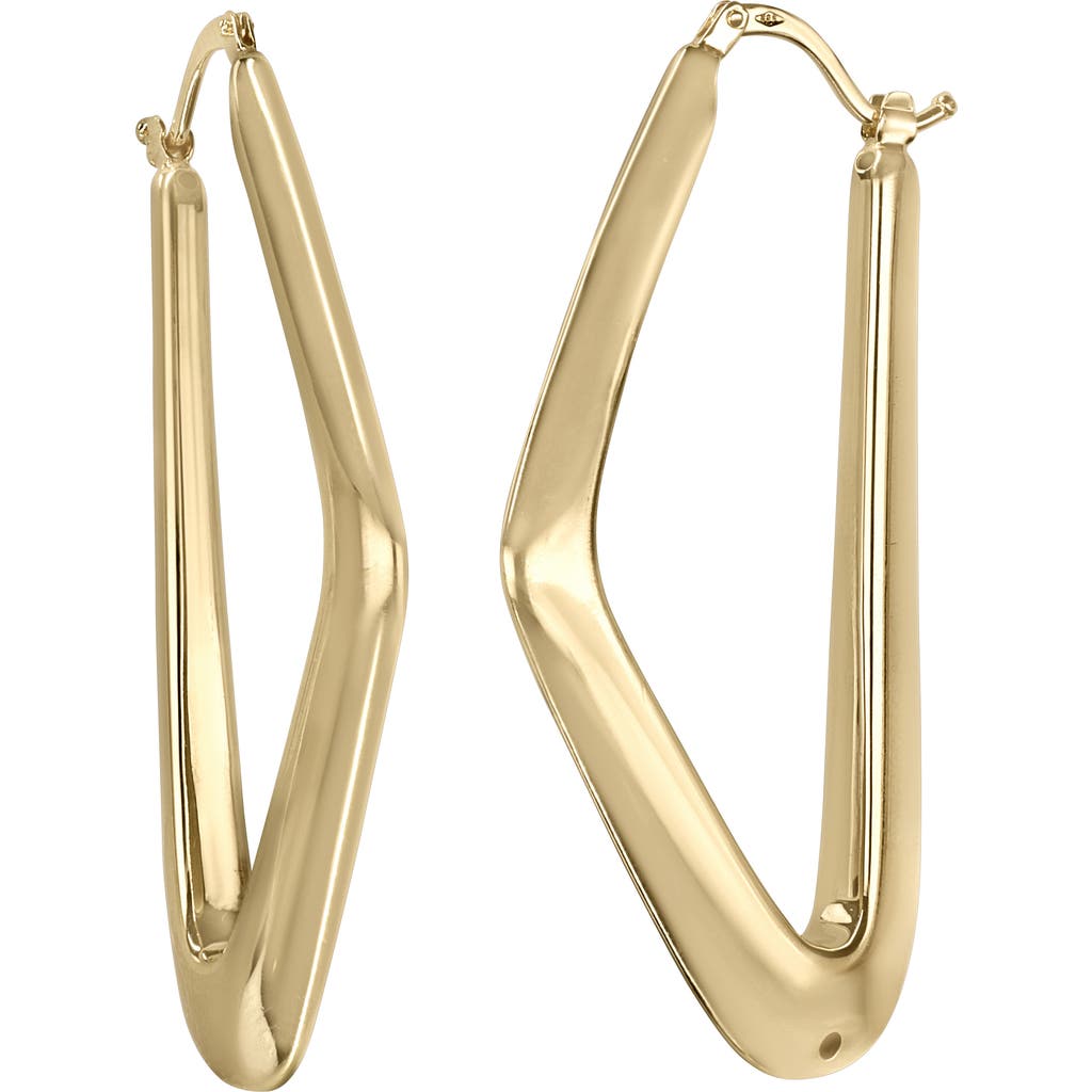 Bony Levy 14K Gold Angular Hoop Earrings in 14K Yellow Gold  product