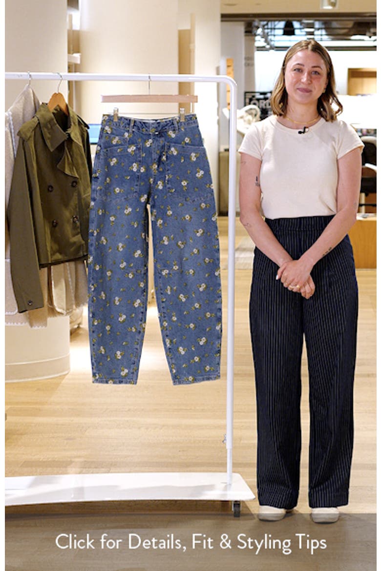 Embroidered Barrel Leg Jeans video