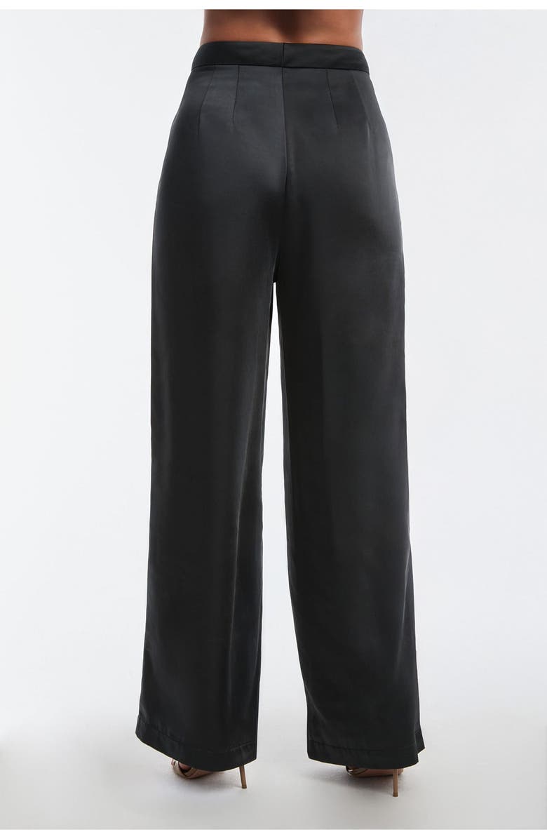 The Noli Shop Valentina Satin Pant, Alternate, color, Black