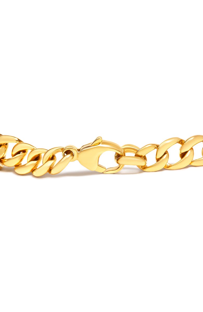 Haus of Brilliance 14K Yellow Gold Plated Silver 1 1/4 Ctw Diamond Cuban Chain Link Bracelet, Alternate, color, Yellow Gold Over Silver