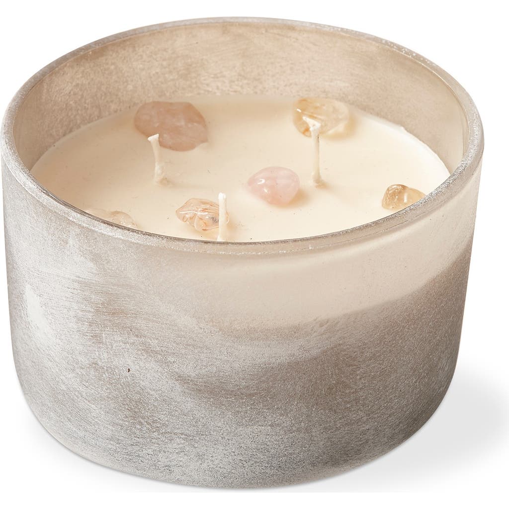 Tag Honey Suckle Dew Drops Scented Soy Candle Ivory Wax In Brown