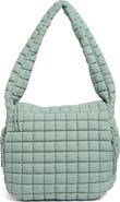 URBAN EXPRESSIONS HANDBAGS Square Quilt Nylon Hobo Bag