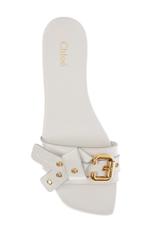 Chloé Marcie Sandals In Leather In Eggshell