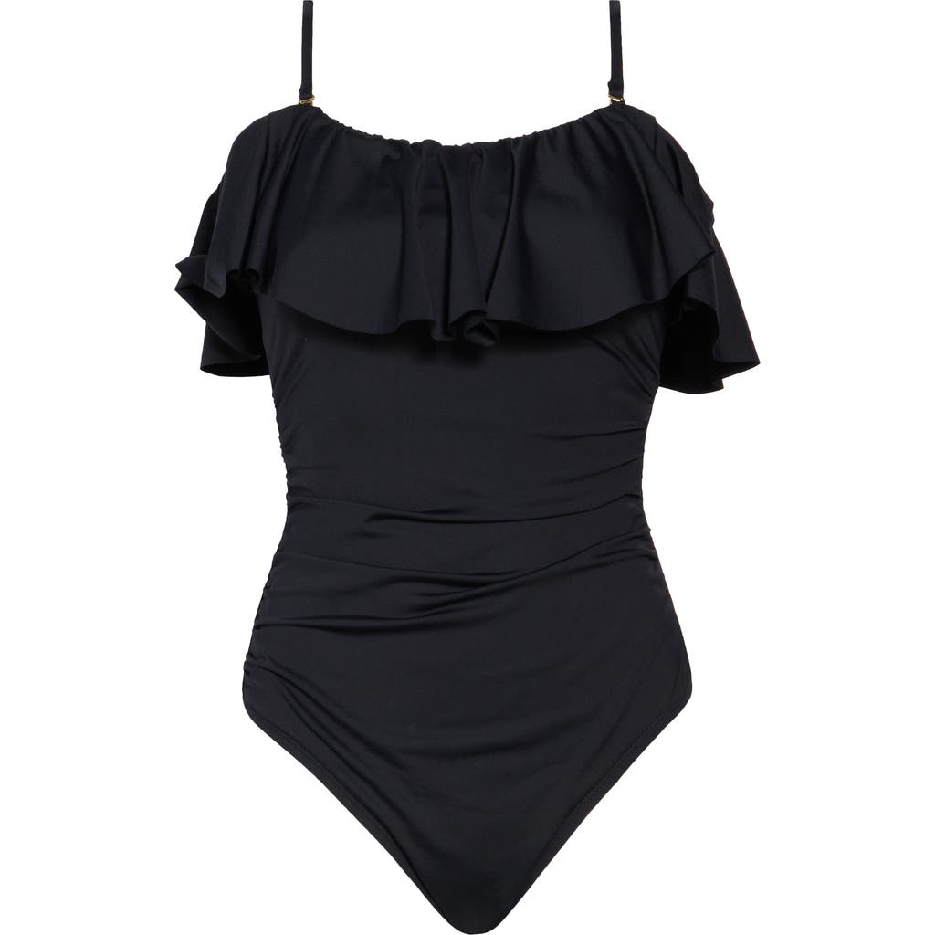 La Blanca Off-shoulder Ruffle One-piece