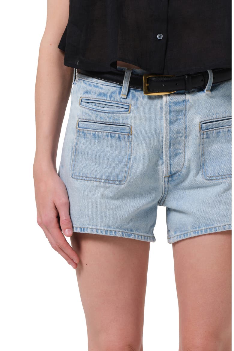 Marlow Patch Pocket Denim Shorts, Alternate, color, SKYSCAPE